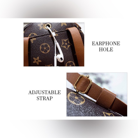 Mini Backpack LV insp with tan straps, NWOT - Picture 9 of 14